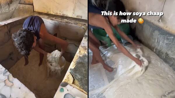 Viral Video: 'Unhygienic' soya chaap making in Agra factory ...